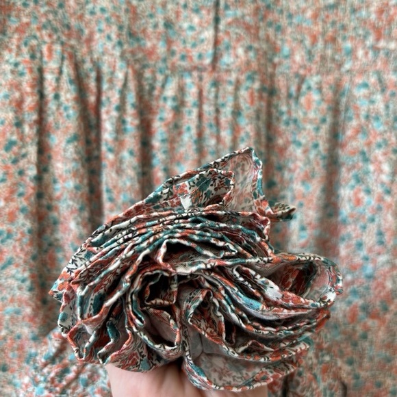 Beau & Ro Annika Floral Midi Dress Prairie Cottagecore Pastel Spring Summer - Picture 7 of 10